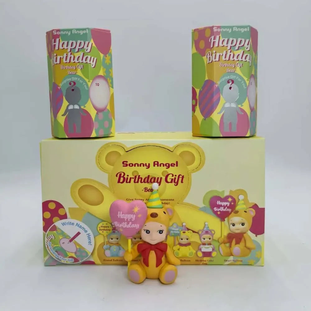 Sonny Angel Birthday Gift Bear Series Blind Box Animal Anime Figure Ornaments Cute Doll Fans Desktop Car Ornament Xmas Gift