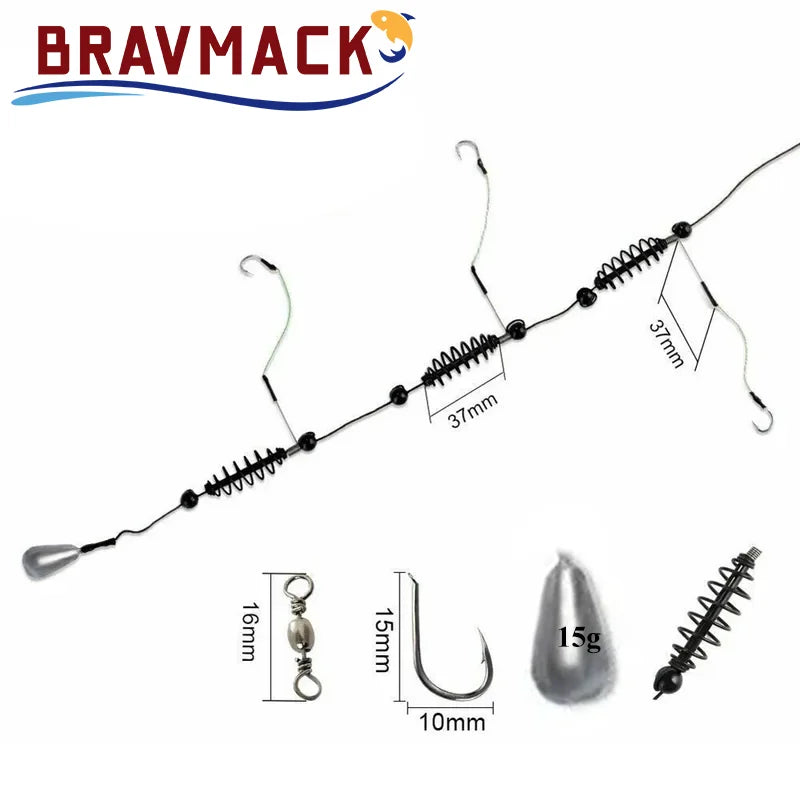 1pc Fishing Hook Artificial Lure Bait Cage Set Fish Feeder Baitholder Anzol Peche Catfish Jig Carp Fishing Tackle Barbed Hook