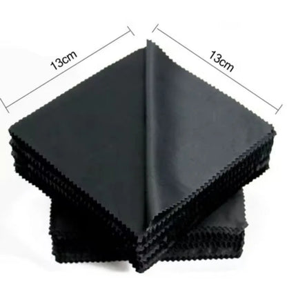 20pcs/lot Black Microfiber Cycling Sunglasses Eyeglasses Cleaning Cloth Glasses Eyewear Clean Lens Cloth Accessories