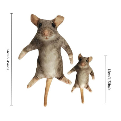 Creative 12/24cm Simulated Mouse Doll Plush Cartoon Doll Soft Kawaii Nimi Animal Figure Stem Built in Skeleton Kid Gift Birthday