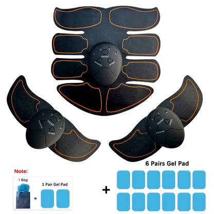 New EMS Muscel Stimulator Abdominal Arm Leg Neck Trainer Muscle Toner Body Training Slimming Massager Fitness Use With Battery