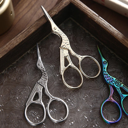 Mr.paper Antique Stork Sewing Art Scissors Made Stainless Steel Suitable for Daily Cutting Embroidery Sewing Craft Art Works