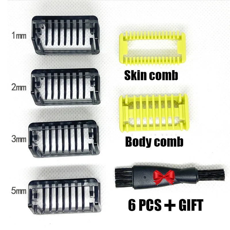 KVIFO Guide Comb Guards for  One Blade QP2520 QP2530 QP2620 QP2630 QP6510 QP6520 Face Hair Clippers Beard Trimmer Shaver