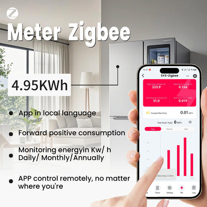 TONGOU WIFI/Zigbee LCD Display 1-50A adjustable Smart Circuit Breaker MCB Switch,Energy Meter,Timer,Works with Tuya Smart Life