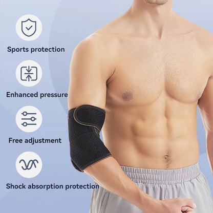 GOBYGO 1Pcs Sports elbow Pads Arm Warmers Strap Protector Elbow Protector Comfortable Breathable Fitness Arm Sleeves Men Women