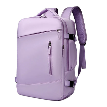 Large-capacity Oxford Travel Backpack, Men's And Women's Simple Leisure Backpack, Independent Shoe Compartment, Usb Interface