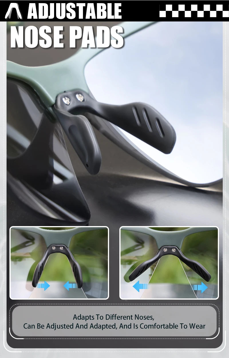 SCVCN Photochromic Cycling Sunglasses Bike Glasses Mountain Bicycle Hiking Golf UV400 Sports Glasses for Men Women Baseball