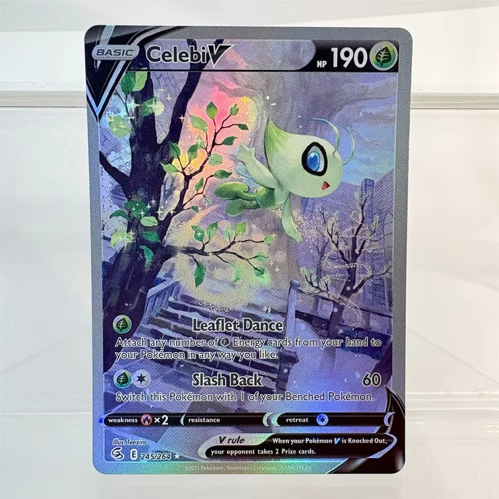PKM Cards Charizard Vmax Dragonite Celebi Sylveon Vmax Single Foil Cards Classic Game Collection Cards PTCG Proxy Cards