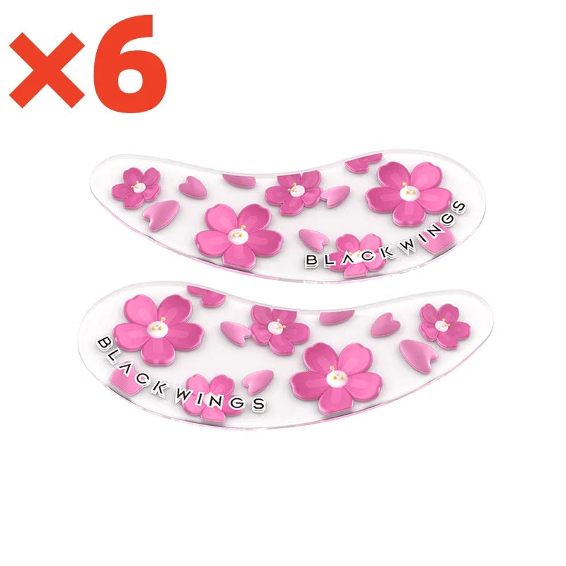 Blackwings 6 pairs of silicone eye patches are suitable for dark circles and puffy, reusable female cooling gel eye mask.