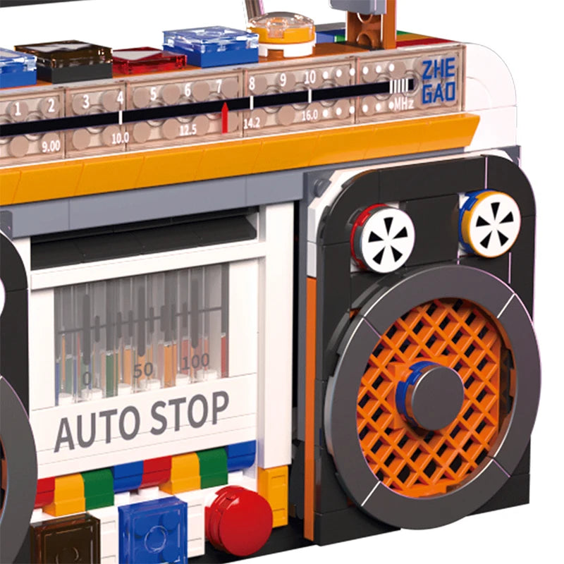 554PCS Color Radio Model Building Blocks Retro Small Home Appliances Assembly Bricks DIY Toys Decoration Children Holiday Gift