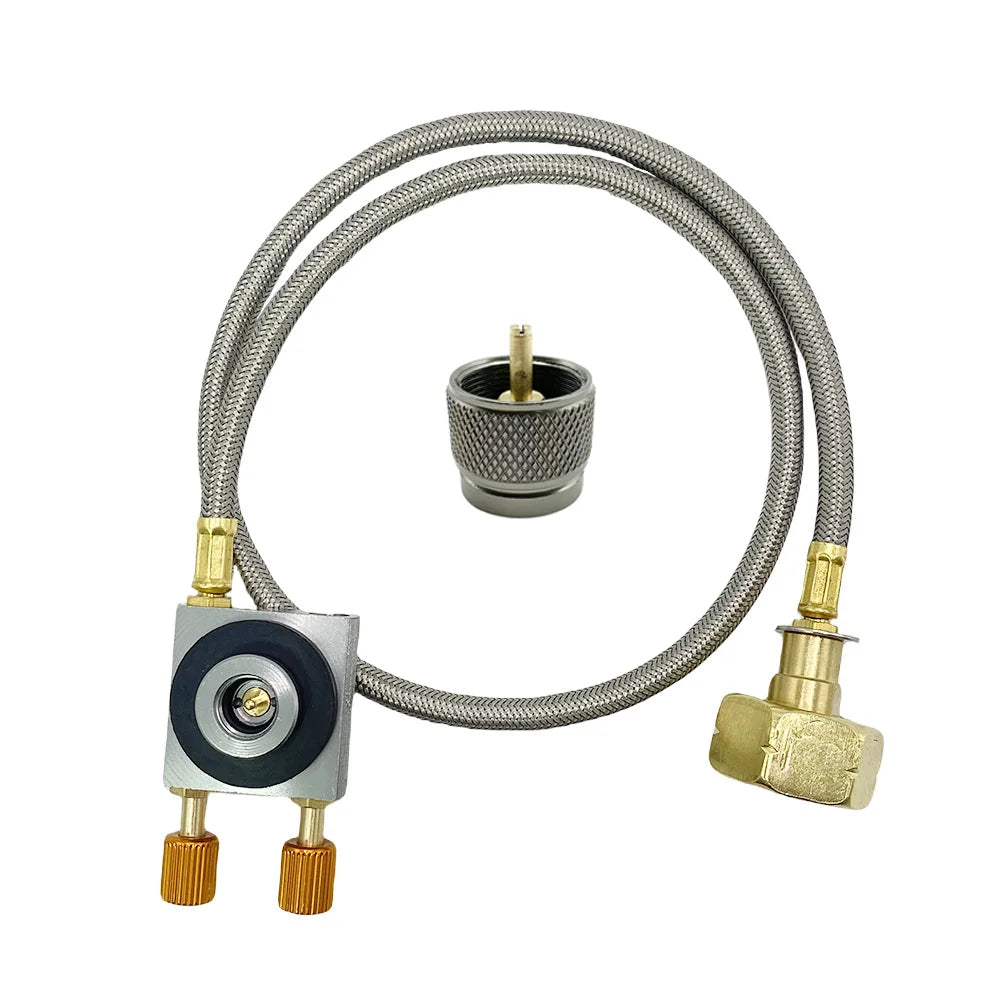 Europe Outdoor Cylinder Filling Adapter Gas Refill Adapter Gas Flat Cylinder Tank Coupler Adaptor With Pressure Relief Valve