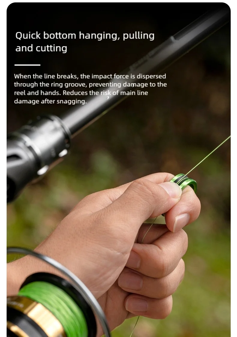 1pc/2pcs Alloy cable ring Fast line cutting Anti-slip Protect hands/fishing reel Tighten the leader knot fishing tools