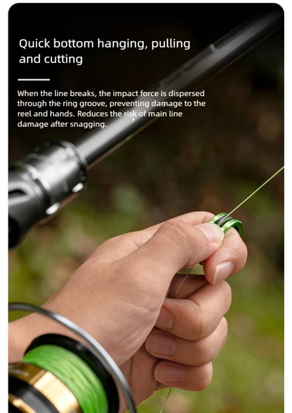 1pc/2pcs Alloy cable ring Fast line cutting Anti-slip Protect hands/fishing reel Tighten the leader knot fishing tools