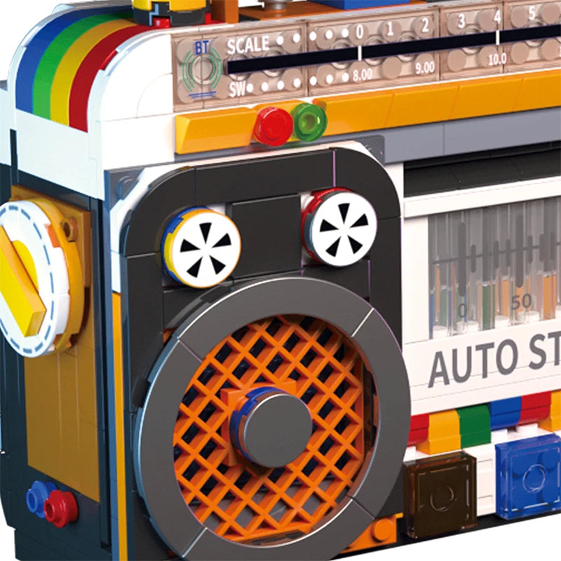554PCS Color Radio Model Building Blocks Retro Small Home Appliances Assembly Bricks DIY Toys Decoration Children Holiday Gift
