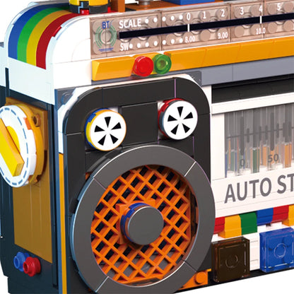 554PCS Color Radio Model Building Blocks Retro Small Home Appliances Assembly Bricks DIY Toys Decoration Children Holiday Gift