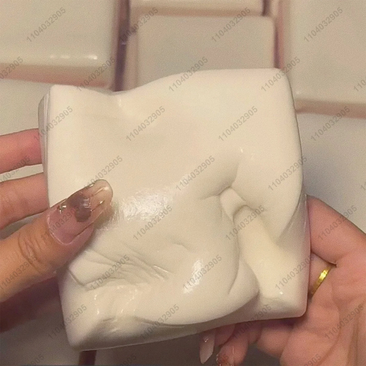 Squishy Double-Sided Sticky Rice Cake Pink Slow Rising Rice Cake Squishy Slow Rebound Cake Bread Stress Release Hand Relax Gift