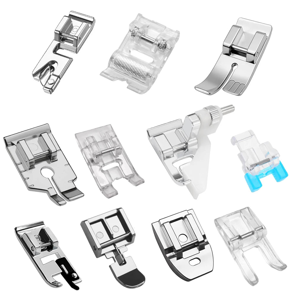 11 PCS Sewing Machine Presser Foot Set For Singer Brother Babylock Janome Snap On Low Shank Sewing Machine Accessories