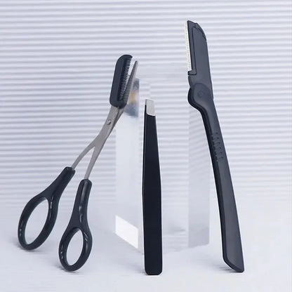1/3pcs stainless steel eyebrow clip comb Scissors Eyebrow trimmer Eyebrow trimmer tool Women's beauty tools eyebrow tweezers