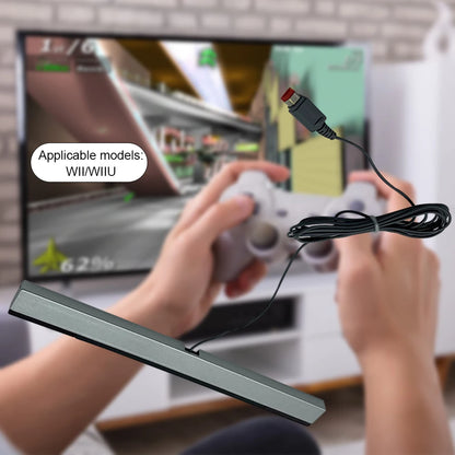 Wired Motion Sensor Receiver with Extension Cord Wired Motion Sensor Bar Wired Remote Sensor Bar for Nintendo Wii Wii U Console