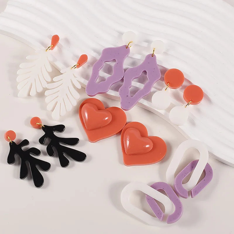 DIY Earrings Epoxy Resin Mold Set Geometric Pendants Necklaces Jewelry Making Silicone Craft Molds With Hooks Art Supplies