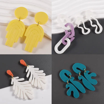 DIY Earrings Epoxy Resin Mold Set Geometric Pendants Necklaces Jewelry Making Silicone Craft Molds With Hooks Art Supplies