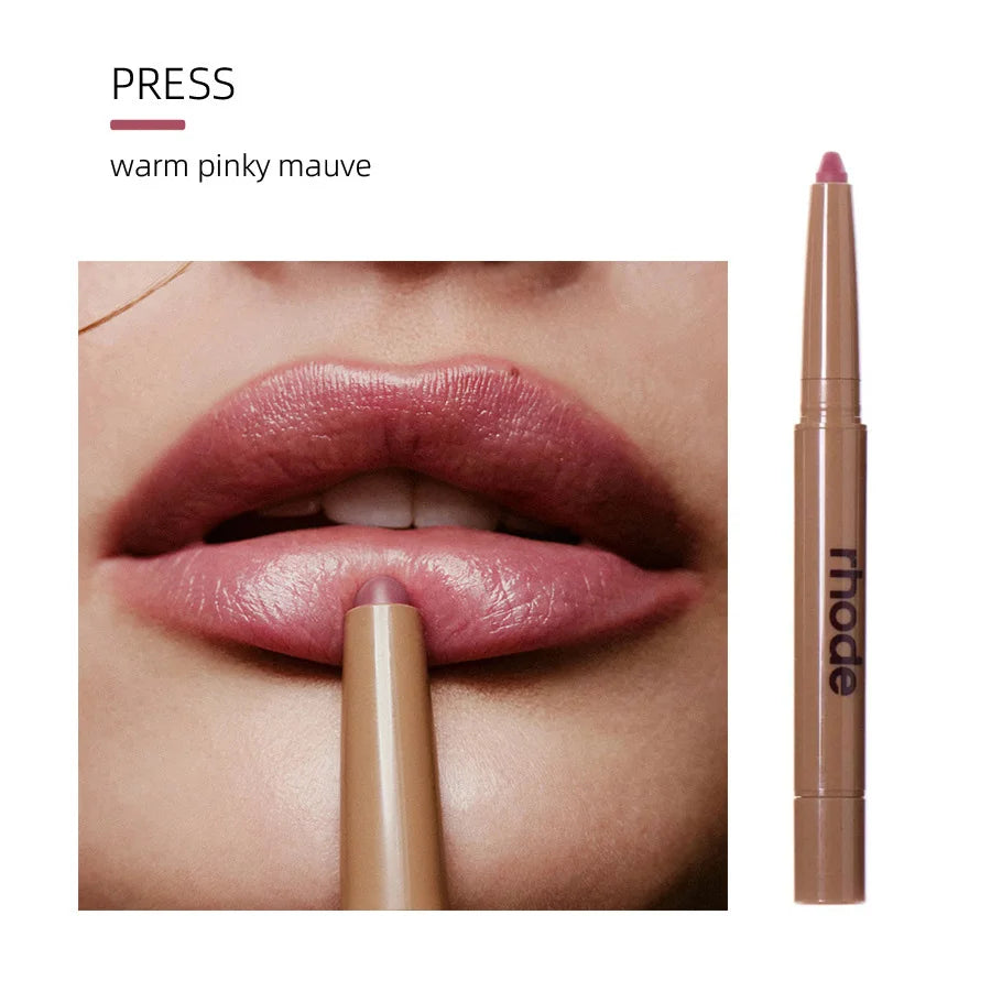 RhodeSkin Peptide Lip Shape Pen Lip Liner Long Lasting Lip Tint Pencil Pen Makeup Lipstick Powder Blusher Gloss Makeup Lipliner