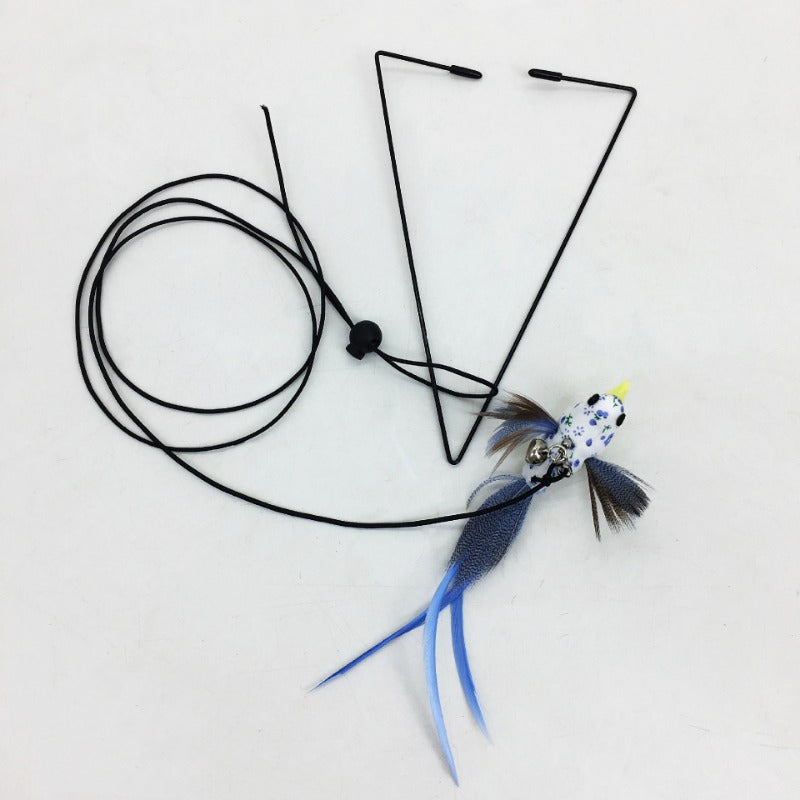 Interactive Cat Toy Cats Mouse Toys Hanging Door Retractable plaything Funny Self-hey kitten Scratch Rope Mouse Toy Pet Products