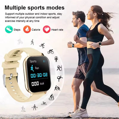 2025 New Smart Watch Bluetooth Call Music Heart Rate Blood Pressure Monitor Smartwatch for Women Men Holiday Gifts