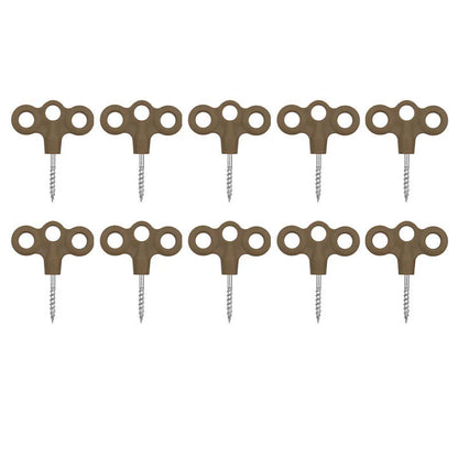 Outdoor Camping Deck Nail Tent Pegs Screw Nail , Lightweight Windproof Rope Fixing Nail, Hiking Campsite Supplies