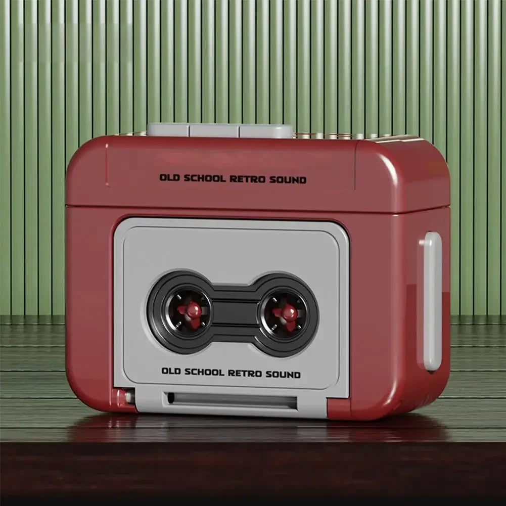 Retro Recorder Mini Portable Fun Music Box Creative Funny Mini Radio Recorder Music Classical Bag Ornaments Keychain Gift