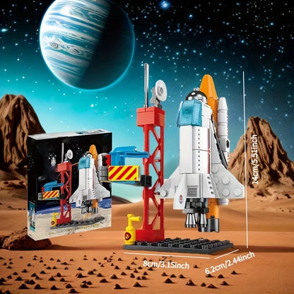 Space Rocket Building Blocks Set STEM Educational DIY Puzzle 3D Assembly Model Construction Toy for Kids Boys Girls School Gift