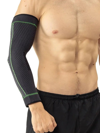 1Pc Elbow Braces Compression Arm Sleeves for Men & Women, Non-Slip Breathable Arm Support for Tendonitis, Tennis Elbow