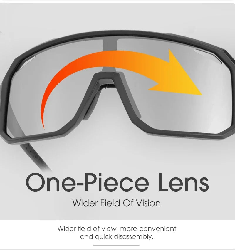 SCVCN Men Bike Photochromic Glasses Cycling Sunglasses for Women Sports Running MTB Biking Eyewear Road Mountain Bicycle Goggle