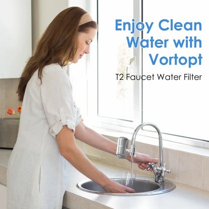 HOMEFISH Stainless Steel Faucet Tap Water Filter Purifier System, NSF Certified Reduces Lead, Chlorine & Bad Taste Kitchen
