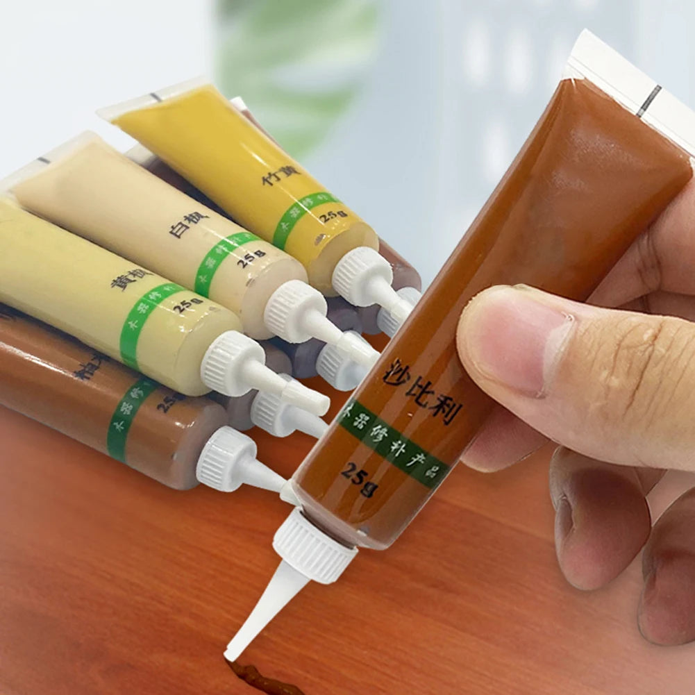 25g Wood Furniture Repair Fillers,Repairing Paste For Furniture,Hardwood Floor Repairing Kit,Floor Discoloration Repairing Paste