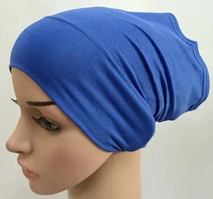 2020 soft modal inner Hijab Caps Muslim stretch Turban cap Islamic Underscarf Bonnet hat female headband tube cap turbante mujer