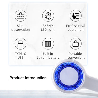 NEW Woods Lamp Skin Analyzer Portable Facial Salon Beauty Analyzer UV Lamp Wood Dermatology for Analyzing Testing Examination