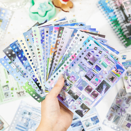 2Style 30 pieces/bag Time Reshaping Cut Film Coil Sticker Book Handbook Material Sticker DIY Photo Frame Scrapbook Notebook Cup