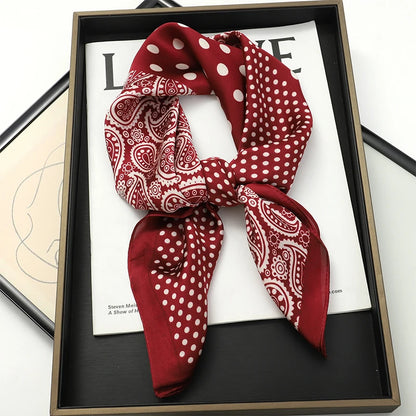 2025 New Fashion Luxury Printed Square Shawl Women 70x70cm Pashmina Silk Scarf Neck Headband Bandana