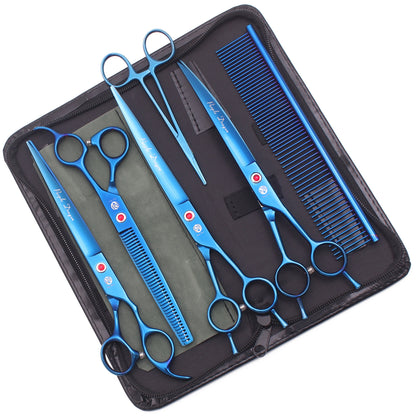 Dog Grooming Scissors Purple Dragon Stainless Gold Professional Dog Shears Scissors To Cut Dog Hair Pet Curved Shears Z3005A