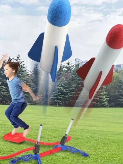 Flying Rocket Launch Cannon Foot Stepping Soaring Rocket Foot Stepping Toy Outdoor Flying Cannon Foot Stepping Children's Toy