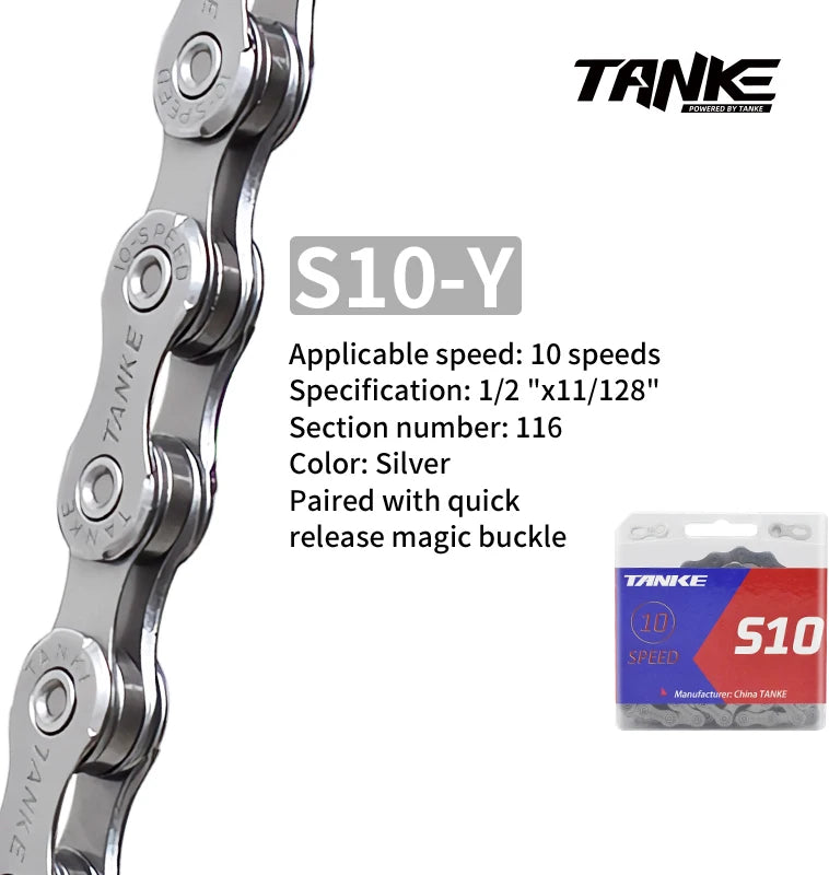 TANKE Bike Chain S8 S9 S10 S11 S12 MTB Road Bicycle Chains,Variable Speed Chain 116/126L High Quality Current Cycling Accessorie