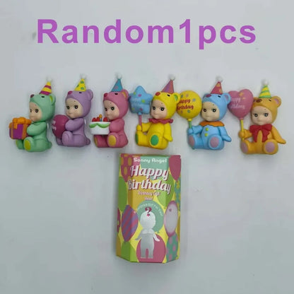 Sonny Angel Birthday Gift Bear Series Blind Box Animal Anime Figure Ornaments Cute Doll Fans Desktop Car Ornament Xmas Gift
