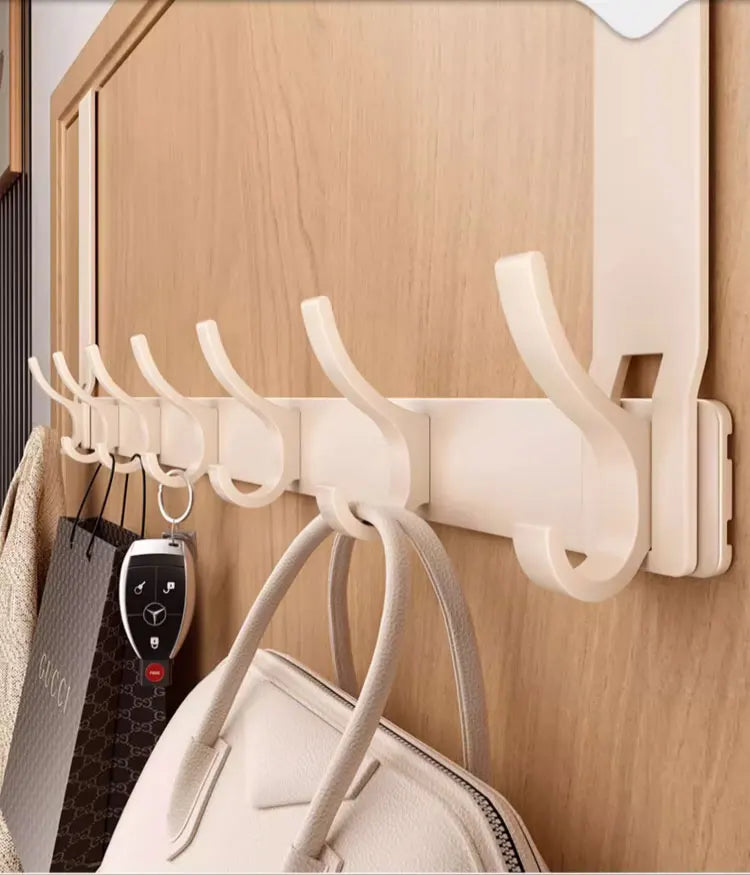Over the Door Storage Organizer Hanger Clothes Hooks Behind The Door Wall Hanger Hooks No Punch Coat Rack Home Storage Door Hook