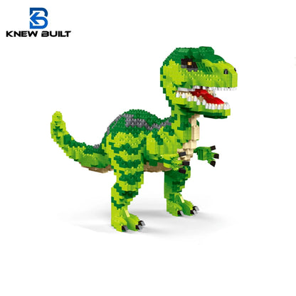 Tyrannosaurus Rex or Velocira Dinosaur Models Micro Mini Building Blocks for Adult Puzzle Toys Perfect Gifts Desktop Decoration