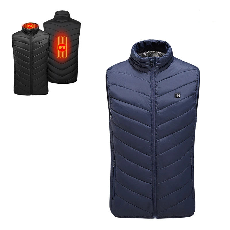 USB Heated Vest Winter Warm Hiking Heated Jacket Vest Outdoor Sports Men Ski Warming Heating Thermal Clothing