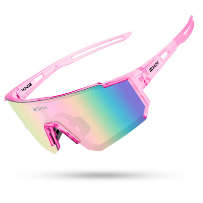 SCVCN Fashion Sunglasses for Men Sport Cycling Glasses Bike Bicycle Hiking Camping Golf UV400 Protection Glasses Women Baseball