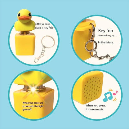 1pcs Hot sale Quacky Duck Keyboard Fidget Toys Keychain Keyboard Toys Finger Button Clicker Sensory Toys Stress Relief Gifts