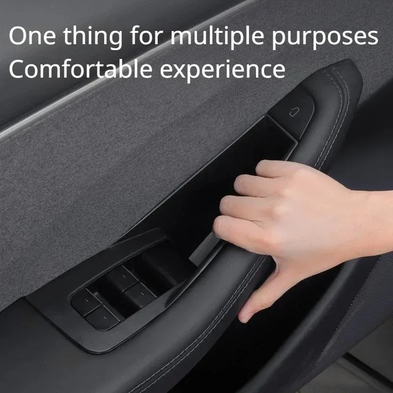 Door Handle Storage Box for Tesla Model 3 Highland Model Y Juniper 2026 Interior Accessories Inner Handle Organizer Phone Holder