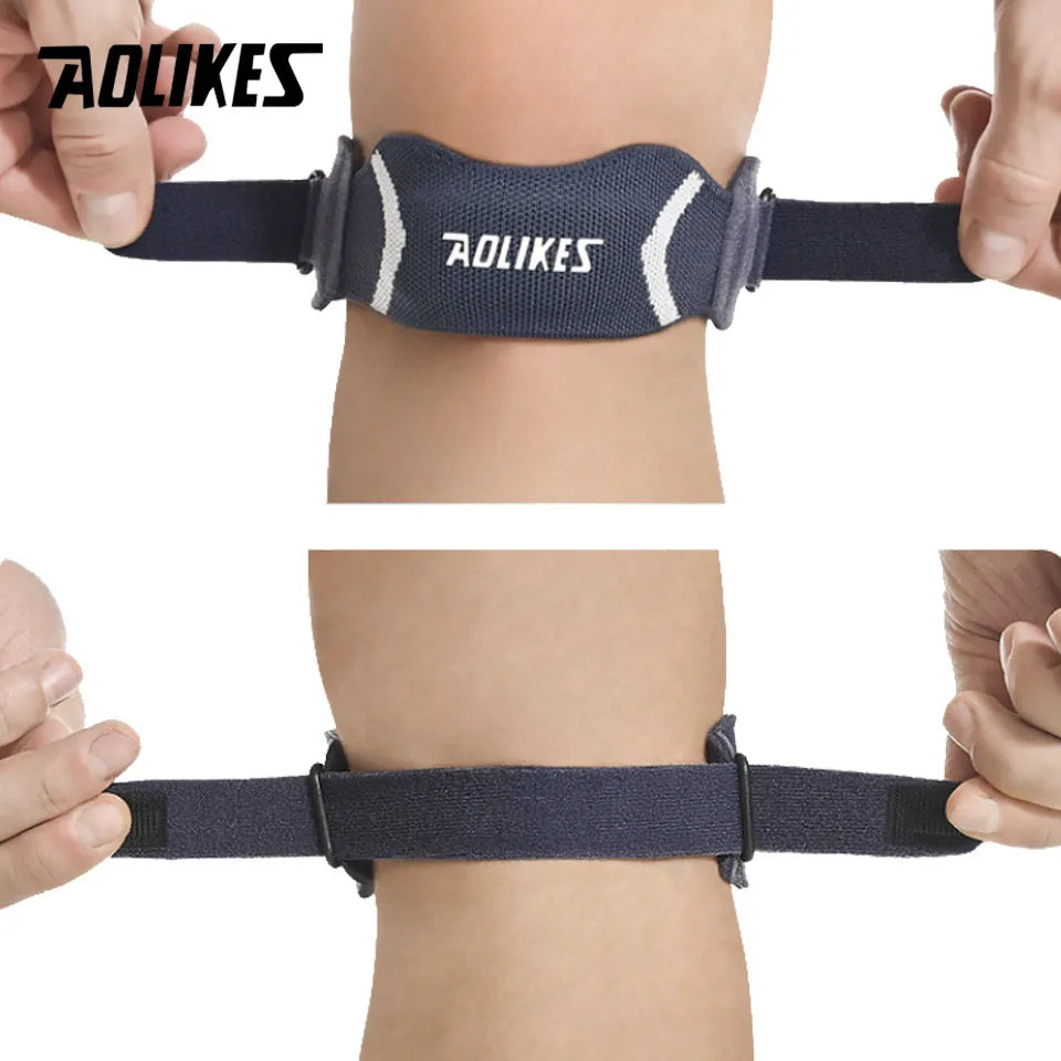AOLIKES 1PCS Knee Braces for Knee Pain,Patella Knee Support Strap,Adjustable Patellar Tendon Stabilizer Band for Basketball